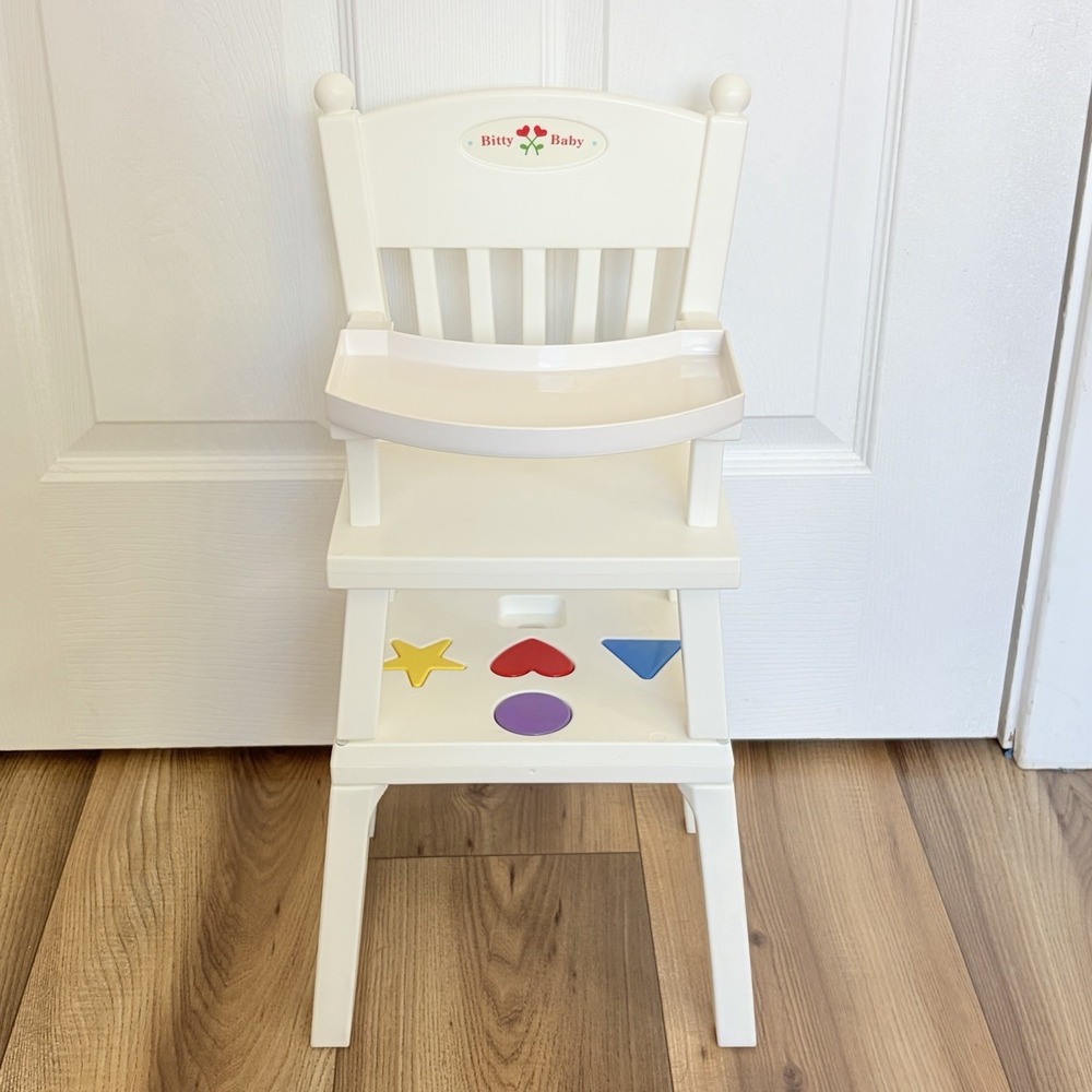 American Girl Bitty Baby Doll High Chair Activity Table Shapes Set HTF